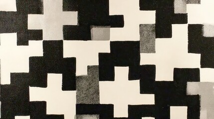 Abstract Geometric Pixel Pattern Design