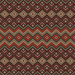 Seamless Knitted Geometric Carpet Pattern