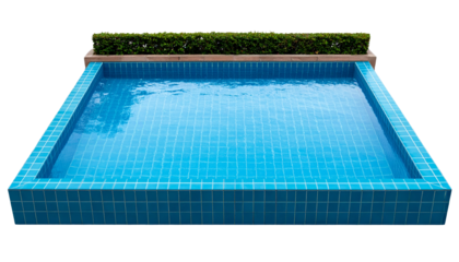 Swimming Pool PNG, Realistic Blue Water Design, Transparent Background, Summer Recreation and Outdoor Relaxation