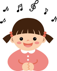 노래하는 여자 아이