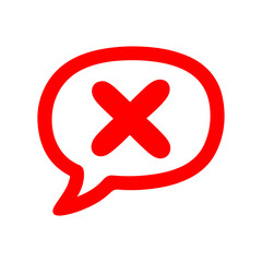 Obraz premium A vector red cross icon is a simple design for a web button or a symbol to indicate a wrong or canceled choice