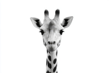 Obraz premium create stunning black and white portraits of top animals emphasizing minimalism with soft bokeh background