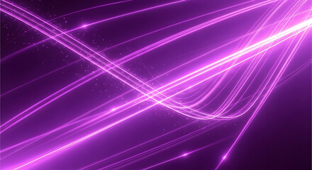 Dynamic interplay of vivid magenta light trails in a cosmic dance, creating an energetic abstract composition evoking a sense of futuristic motion and technological advancement with graceful sweeps