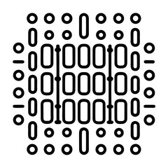 Abstract geometric pattern of circles and ovals