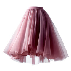 flowing pink tulle skirt with layered design, perfect for formal occasions or special events. Its elegant silhouette adds touch of whimsy and charm to any outfit