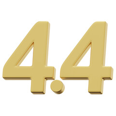 Obraz premium 3D Gold 4.4 Sale Icon