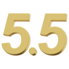 3D Gold 5.5 Sale Icon