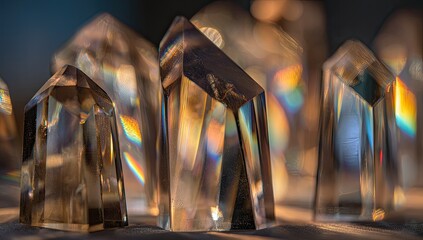 Close-up of faceted crystals