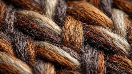 Fototapeta premium Beautiful photo of detailed macro photo of intricate natural woven fabric texture and fibers.