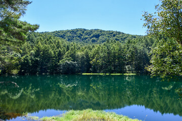 長野県茅野市　御射鹿池　Mishakaike
東山魁夷の名画『緑響く』のモチーフ