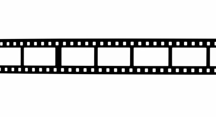 Fototapeta premium Classic cinematic film strip reel vector illustration, perfect for multimedia projects and entertainment concepts.