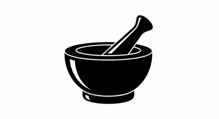 Mortar and pestle pharmacy icon vector illustration design