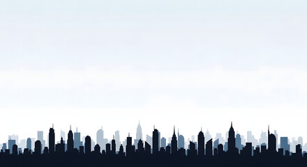 City Skyline Silhouette Illustration