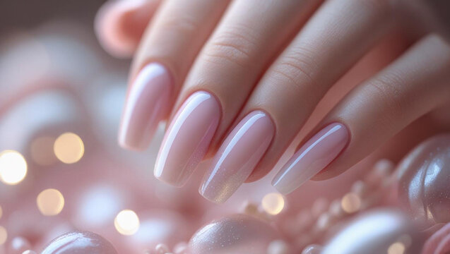 Pearly Pink Nails - Manicure Photoshoot