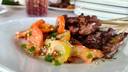 sate kambing traditional indonesian food