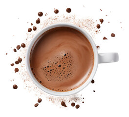 PNG Hot chocolate coffee drink cup.