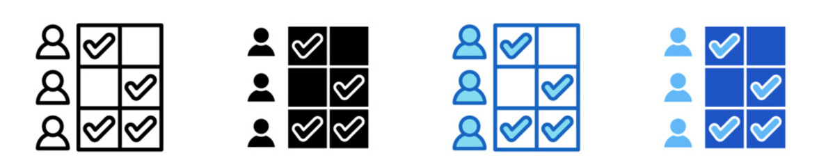 Role Matrix  Icon Set Multiple Style Collection
