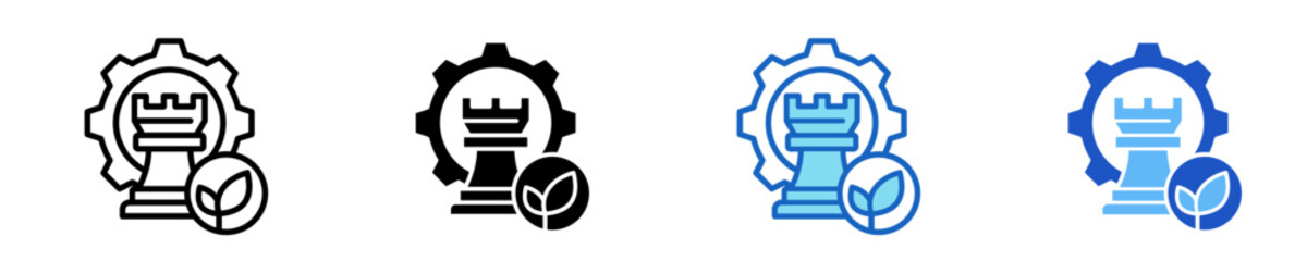 Strategic Ecosystem  Icon Set Multiple Style Collection
