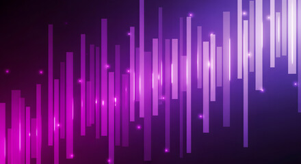 A luminous cascade of vertical bars creates a captivating abstract image, radiating with neon gradients and shimmering light, evoking a futuristic and dynamic visual experience that is both elegant