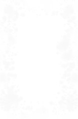 snowflakes blank border, snowfall frame on transparent background.