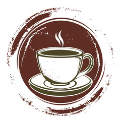 Obraz premium PNG A cup of coffee illustration beverage vintage.