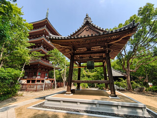 Fototapeta premium Shido-ji Buddhist Temple (志度寺), the 86th stop on the Shikoku 88 Temple Pilgrimage. 