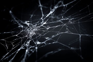 Close-up Photograph of a Spiderweb