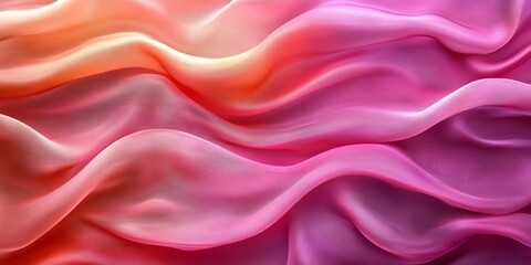 Obraz premium Abstract Pink Orange Purple Flowing Satin Fabric with Soft Light Artistic Style