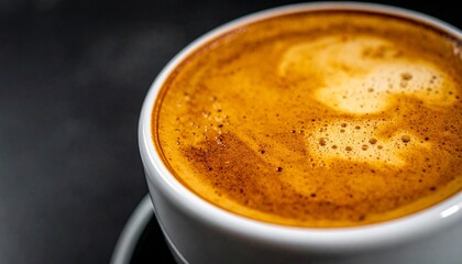 Close-up of a Creamy Latte Aromatic Coffee Perfection