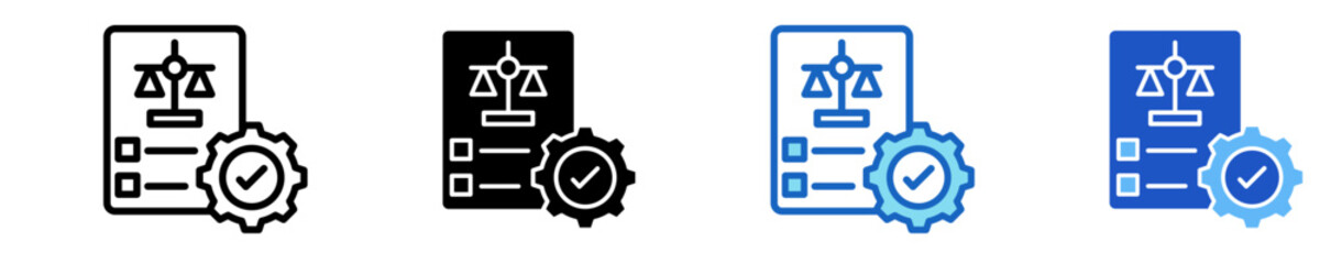 Work Standardization  Icon Set Multiple Style Collection
