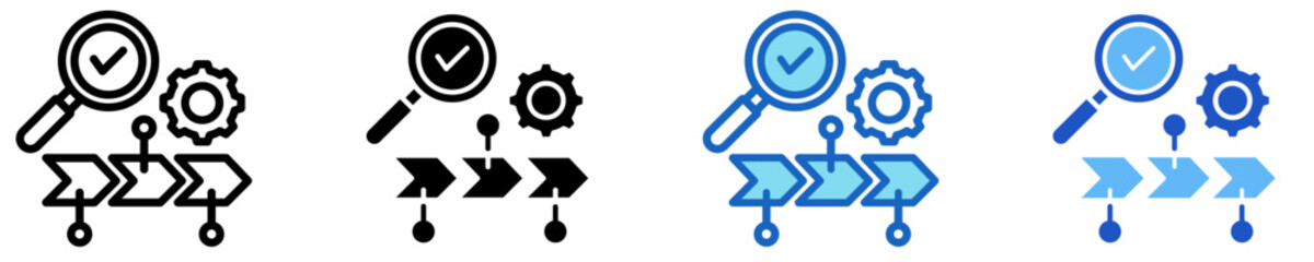 Root Cause Analysis  Icon Set Multiple Style Collection
