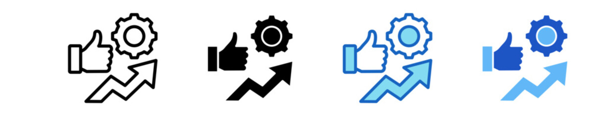 Operational Excellence  Icon Set Multiple Style Collection
