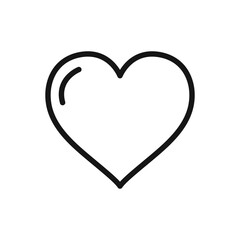 A line art icon of a simple heart, representing love and a classic graphic style from the Y2K era.