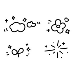 Hand-drawn doodle elements for creative design and illustration