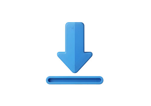 Get it now dynamic blue download arrow icon symbolizing data transfer and digital access