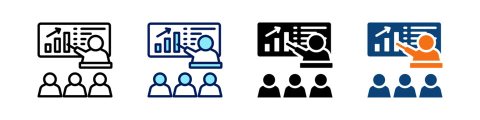 Performance Coaching All In One Icon Multi Styles Vector Set