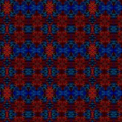 seamless pattern with red flowers