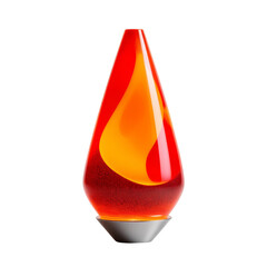 Obraz premium vibrant lava lamp featuring striking red and orange swirl, perfect for adding retro touch to any space. Its unique design creates warm and inviting atmosphere