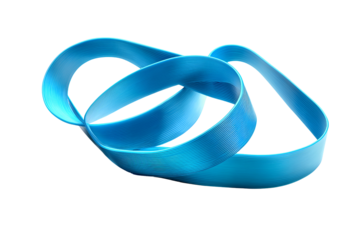 Abstract Blue Ribbons Intertwined Design