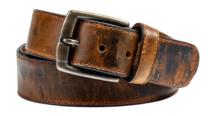 Brown Leather Belt with Silver Buckle Stylish Mens Accessory