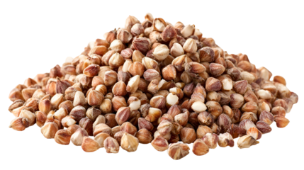 Buckwheat groats pile healthy food grains
