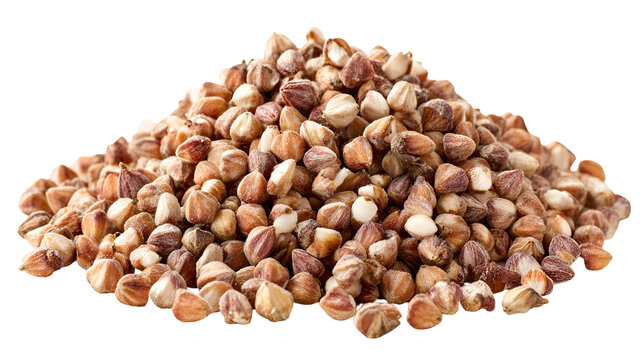 Buckwheat groats pile healthy food grains - Powered by Adobe