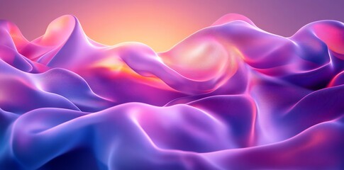 Fototapeta premium Abstract Colorful Fluid Waves in Vibrant Shades of Pink Purple and Orange