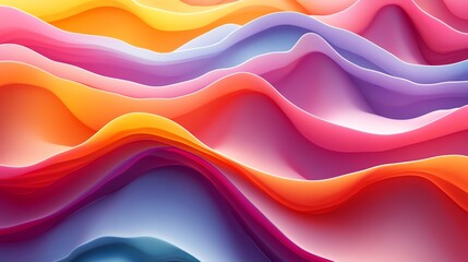 Abstract Colorful Wavy Pattern in Bright Vibrant Shades for Artistic Design