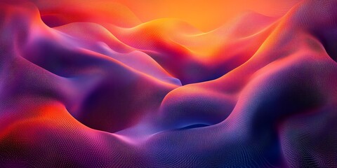 Abstract Vibrant Color Waves in Dynamic Digital Art