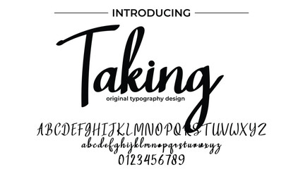 Taking - Elegant Script Font for Smooth Handwritten Design and Creative Typography