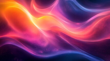 Obraz premium Abstract Colorful Light Waves in Vibrant Pink Orange Purple Blue Artistic Background