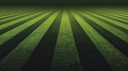 Obraz premium Striped lawn stretches out to a dark horizon.