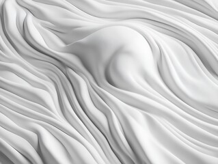 Obraz premium an abstract, white design with wavy patterns, gentle light, and a tactile texture, offering a smooth feel.