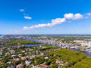 Aerial photo Ocean Ridge Florida luxury residential homes